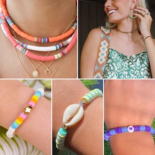 Gionlion 24 Colors Clay Beads Friendship Bracelet Making Kit w/Charms - style: Classic
