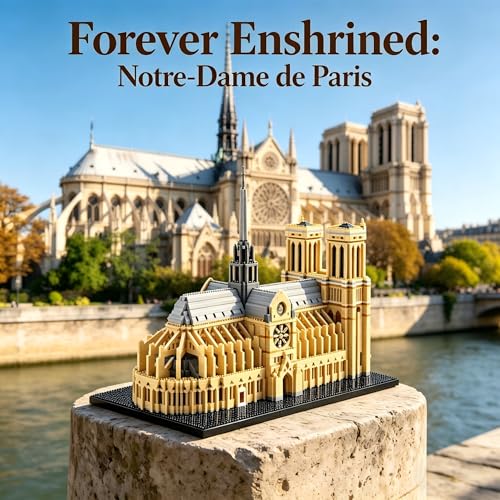 Notre Dame Cathedral Micro Blocks 7380 Pcs Set for Adults - color: Multicolor