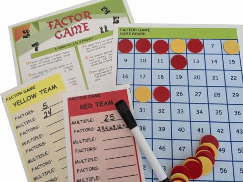 MANGO MATH 4th Grade Deluxe Math Kit – Hands-On Math Games & Manipulatives for Fourth Grade, Multi-Digit Multiplication, Division, Factors & Fractions, Classroom Set