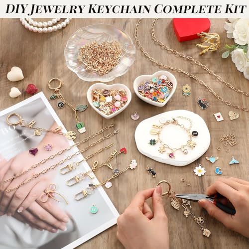 Tudomro 440 Pcs Charms Lip Gloss Keychain DIY Making Kit,Classic - style: Classic
