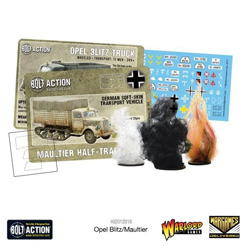 Wargames Delivered - Warlord Games Bolt Action: Tank War - Opel Blitz/Maultier, World War Two Miniatures, 28mm Scale Tank Model for Miniature Wargaming - color: Opel Blitz/Maultier