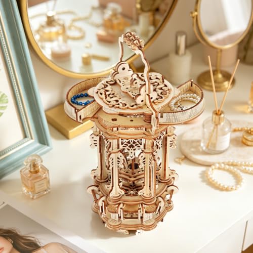 3D Wooden Puzzles for Adults, LED Light Lantern Building Model Kit