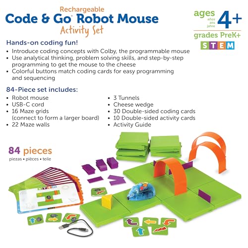 Learning Resources Code & Go Robot Mouse Activity Set,