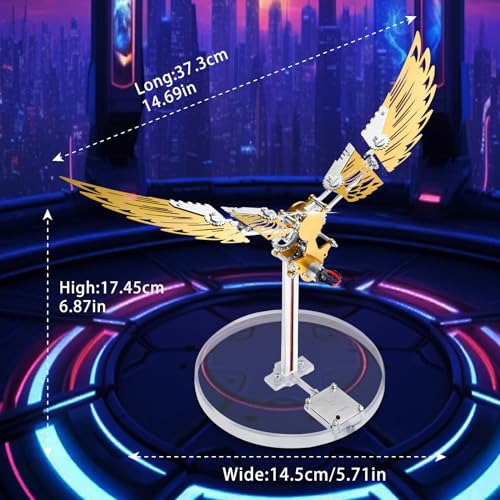 3D Metal Puzzles for Adults, Metal Model Kits for Adults Ornithopter, Mechanical Steel 3D Puzzle Stainless Steel Ornaments for Men Women Art Craft Gifts Toys(Gold). - color: B5