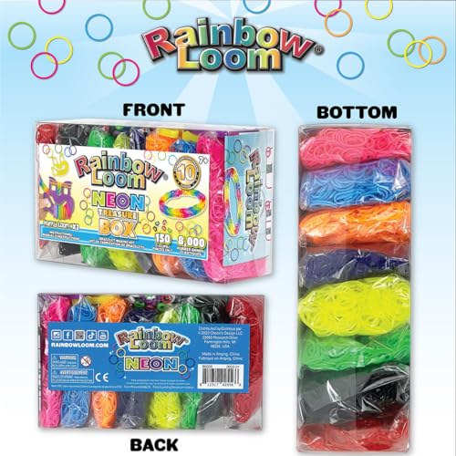 Rainbow Loom Treasure Box Neon Edition - 8000 Neon Rubber Bands & 2 Looms - style: Neon