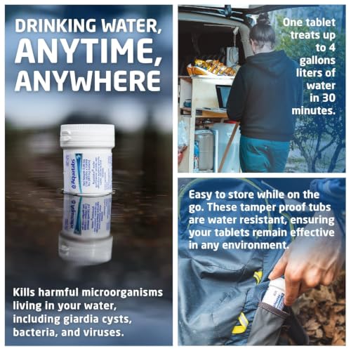 Aquatabs Water Purification Tablets, 397mg 100 Pack, Camping & Emergency - size: (397mg)