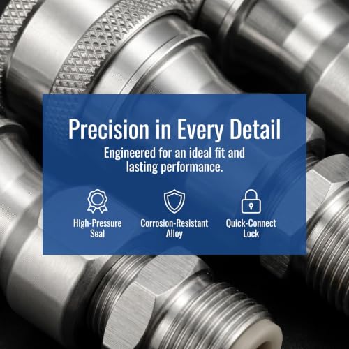 2Pcs M14-M16 Hydraulic Quick Coupling Adapter Fit for Most AGT Mini Excavators Well with M16 Ports,for Mini Excavator Hydraulic Hose Pipe Thread Connector