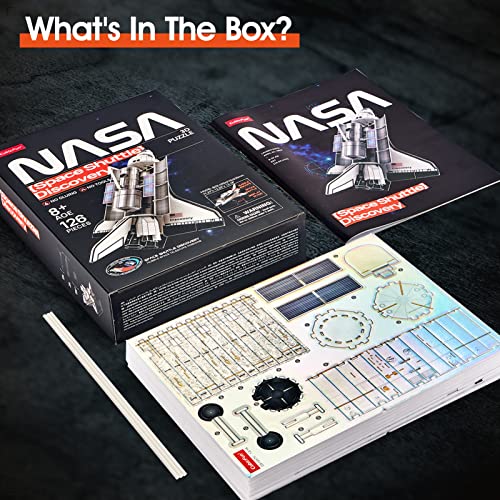 CubicFun NASA Space Shuttle Discovery 3D Puzzle Kit, 126 Pieces - style: A - NASA Space Shuttle Discovery