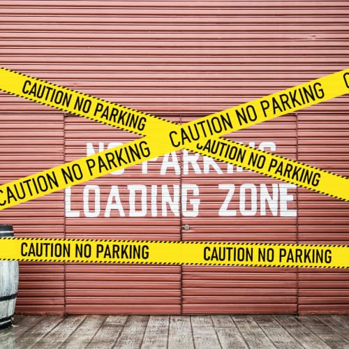 Nuanchu 2 Rolls 3''x98 Ft Caution No Parking Caution Party Tape Decorations - style: Caution No Parking