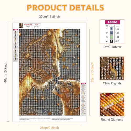 BIGRIMA Lion Diamond Art Painting Kits for Adults,5D Diamond Painting Kits for Beginners, DIY Full Drill Diamond Dots Paintings Animals Picture Arts Craft for Home Wall Art Decor 12x16 Inch - color: Diamond Painting 011