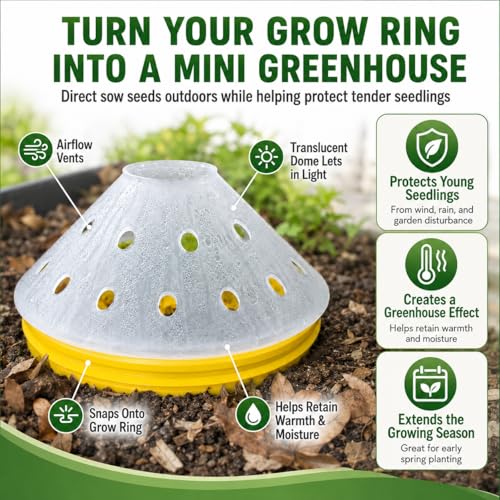 Kids Sunflower Garden Kit – Grow Your Own Sunflowers from Seeds with Greenhouse Germination Domes & Grow Rings, Non-GMO Seeds, BPA-Free | Gardening Gift for Kids & Families, Made in USA - color: Sunflower