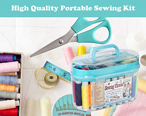 40 Spools of Sewing Thread,Gift Box Portable Basic Sewing Repair Kits for Beginners Traveler Emergency