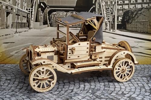 Ugears Retrocar UGR-T, 3D Puzzle, Brown - style: Retrocar