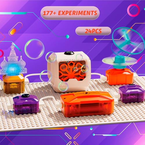Science Kits for Kids, 177+ Projects Circuit Exploration Kits Educational Electronics Toys for Boys & Girls Hands-On Engineering Toy, Birthday, Halloween, for Ages 5 6 7 8 9 10 11 12 - color: 173+ Projects