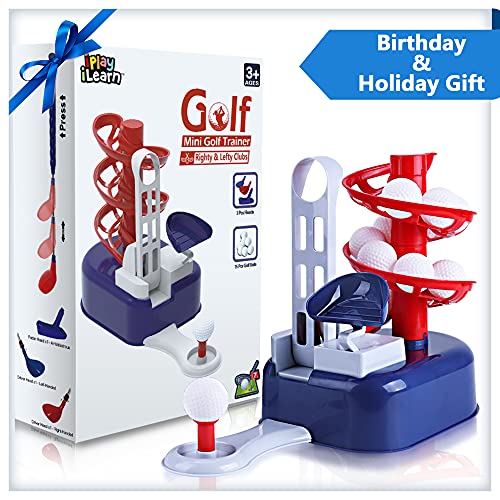 iPlay, iLearn Kids Blue Golf Toy Set, Toddler Boy Outdoor Sport Toy Age 3-5 - color: Blue