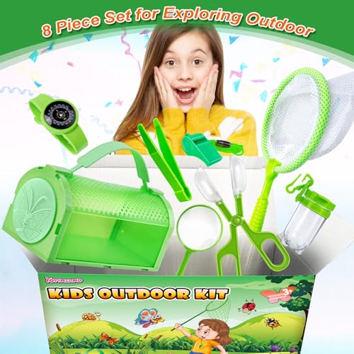 Bug Catcher Kit & Outdoor Explorer Kit for Kids, 10 Pcs Bug Catching Kit - color: Green