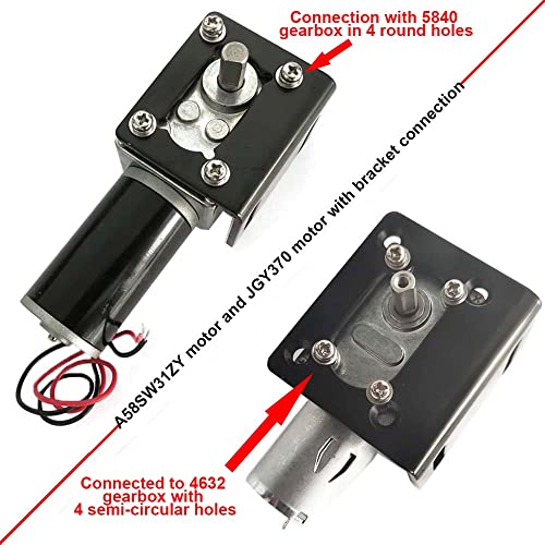 Bringsmart Mini Mounting Brackets of A58 Worm Gear Motor with Screw - size: Bracket