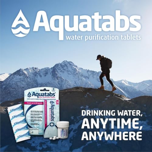 Aquatabs Water Purification Tablets, 397mg 100 Pack, Camping & Emergency - size: (397mg)