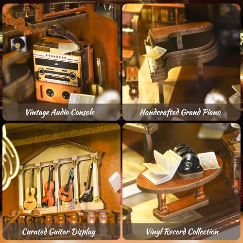 VORATHIS Book Nook Kit, 3D Wooden Puzzle for Adults (Maestro's Study) - color: Maestro's Study