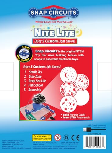SNAP CIRCUITS Nite Light STEM Electronics Set for Kids Ages 8+