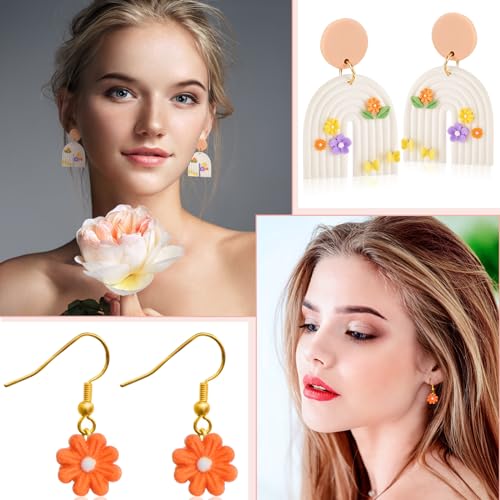 Zeyune 8 Pcs Polymer Clay Molds, Silicone Flower Alphabet Cutters, Fresh - style: Fresh