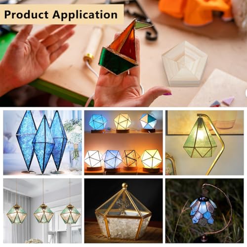 BENECREAT Wood 3D Glass Soldering Jig, Pentagon Stained Glass Succulent Soldering Jig 3D Soldering Tool for Precise Welding, DIY Glass Art Projects - style: Pentagon