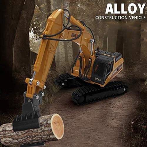 Gemini&Genius Construction Vehicle Toys Timber Grab Excavator Toy for Kids