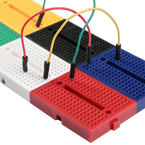ELEGOO Mini Breadboard Kit 6-Pack, 170-Point Solderless Prototype Boards - size: 6 PCS 170 Point