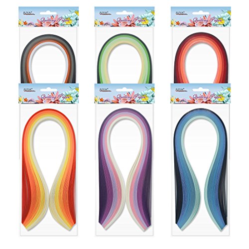 JUYA Paper Quilling Kit 30 Colors 600 Strips 8 Tools, Blue Set, 5mm - color: Blue Tools, size: Width:5mm without Glue