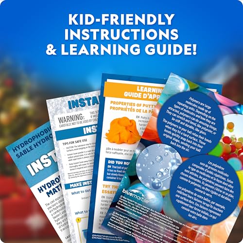 Blue Marble Science Ornaments Christmas Crafts for Kids Kit – 4 Ornaments with Holiday Science Experiments - Bouncy Ball Holiday Crafts, DIY Instant Snow Activities for Kids, Boys, and Girls - style: Science Experiment Ornaments