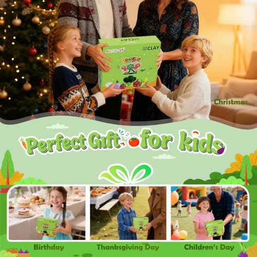 Aestd-ST Air Dry Clay Kit - Vegetable Theme, Modeling Clay for Kids - color: Vegetable Theme