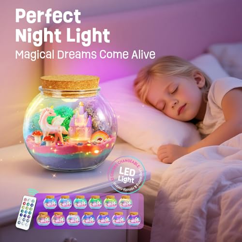 Unicorn Terrarium Kit, Unicorn Toys for Girls 4-8, Birthday Gifts for Girls - style: Unicorn Kit
