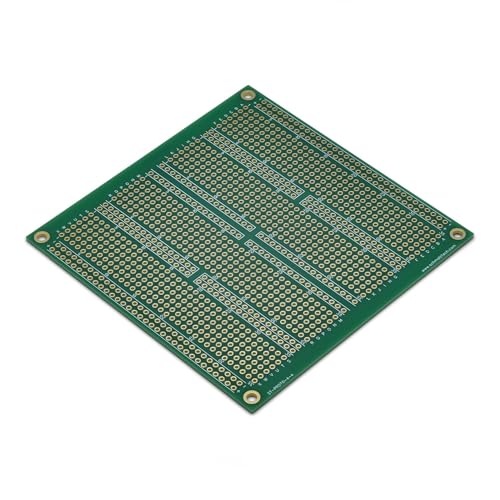 Double Sided ENIG Protoboard, Solderable Breadboard, Electronic Circuit Board for DIY Prototype Circuit, FR4, Plated Through Hole Solder Prototype Board, ST-Proto (4" x 4") - style: 4" x 4"