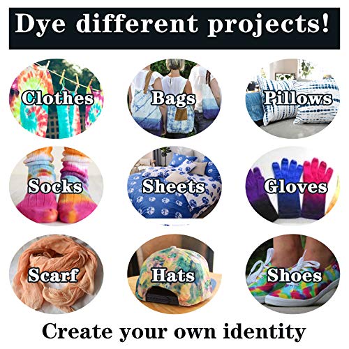 WINSONS Tie Dye Kit, 8 Colours Non Toxic Permanent Fabric Dye Art Set for Kids Women for Homemade Party Creative Group Activities DIY Gift - color: 8 Colors