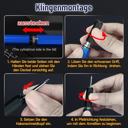 stedi Model Scriber 0.15mm Tungsten Steel Blade Panel Line Tool - style: Blue+0.15mm