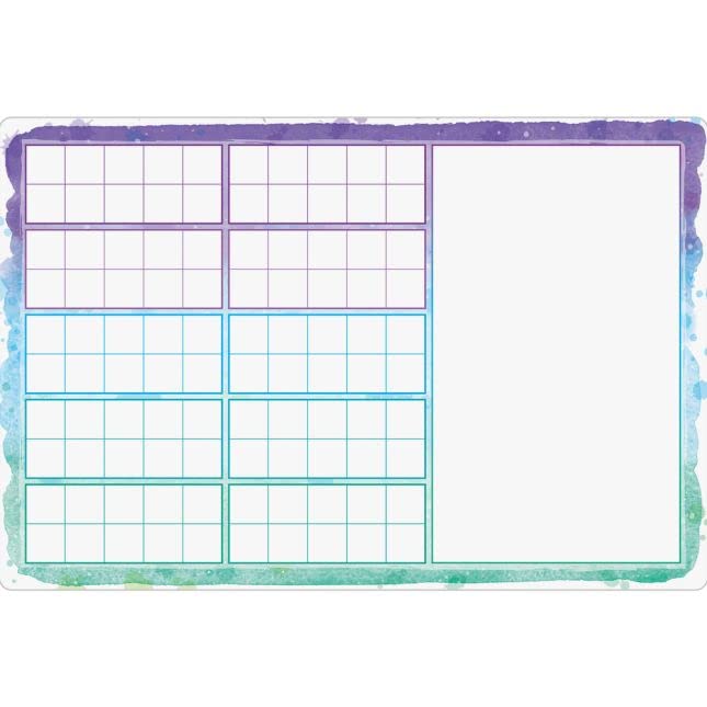 Really Good Stuff Ten-Frames & Place Value Dry-Erase Practice Mats