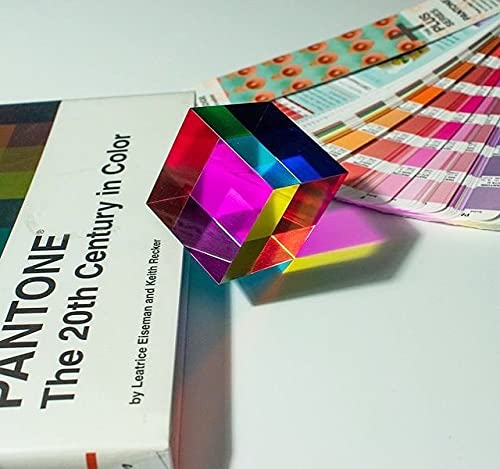CMY Cubes Original (50mm) - Cyan, Magenta & Yellow Cube - Optical Color Cube - Teaches Subtractive Color Mixing for Ages 15+, Educational, Scientific, Physics & Kinetic Art Desk Object, STEAM