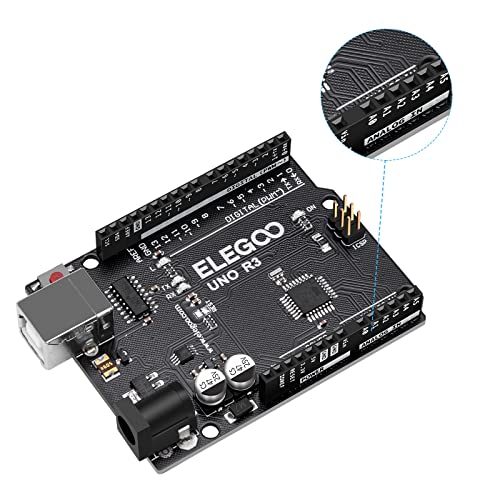 ELEGOO UNO R3 CH340C Board and 120pcs Dupont Wires, for Breadboard Circuits, Prototyping, STEM Labs and Electronics Practice