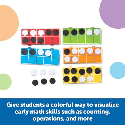 Learning Resources Rainbow Ten-Frames Classroom Set - style: Rainbow Ten Frame Set