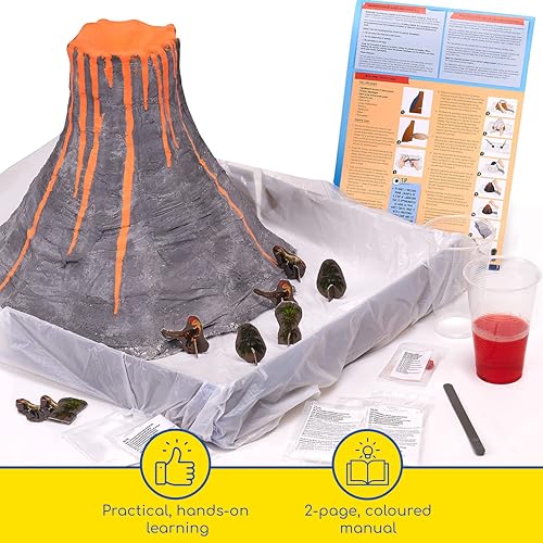 Thames & Kosmos Massive Erupting Volcano STEM Kit | DIY Giant Volcano Model, 1-Foot Tall | Includes Materials for Multiple Eruptions | Explore Volcanoes, Geology, Earth Science | Science Fair Project