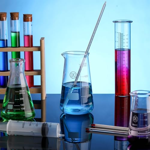 Relaxweex 10 Pcs General Purpose Lab Thermometer 12 Inch Total Glass, Clear - color: Clear