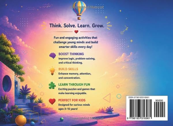 Brain Games Puzzles Logic Fun: Activity Book For Children 3-10yrs