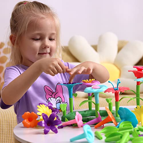 CENOVE Birthday Toys Gifts for 3 4 5 6 Years Old Boys Girls,Upgrade DIY Flower Garden Building Toy,STEM Educational Kids Toys Preschool Kindergarten Arts and Crafts Toy - color: Multicolor