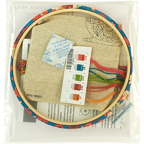 Dimensions Snail Animal Embroidery Starter Kit for Beginners, 6" Diameter, Multicolor 5 Piece - style: Snail