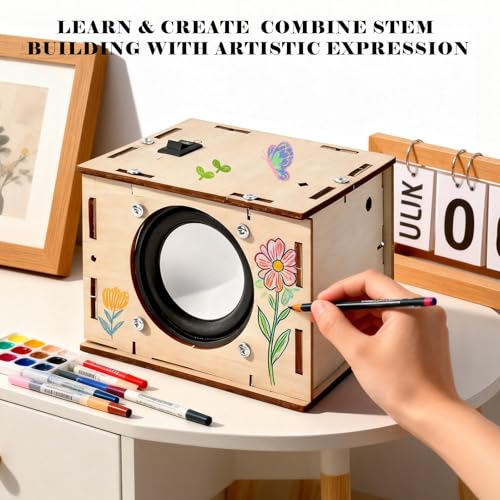 STEM Projects Karaoke Machine Toys Science Kits for Kids Age 8-12 Stem Building Kits Building Your Own DIY Electronics Kit with Bluetooth Speaker 2 Wireless Microphones Gifts for Teen Girls Boys