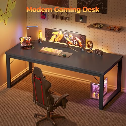 Mericonia 40 Inch Computer Desk, 1" Thick Small Office Table, Black - color: Black, size: 40",1"T