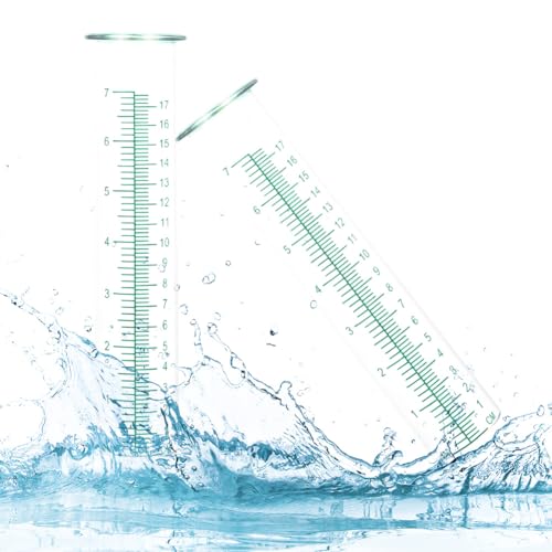 7'' Capacity Rain Gauge Replacement Tube Glass, 2 Pcs - color: Green-2PCS