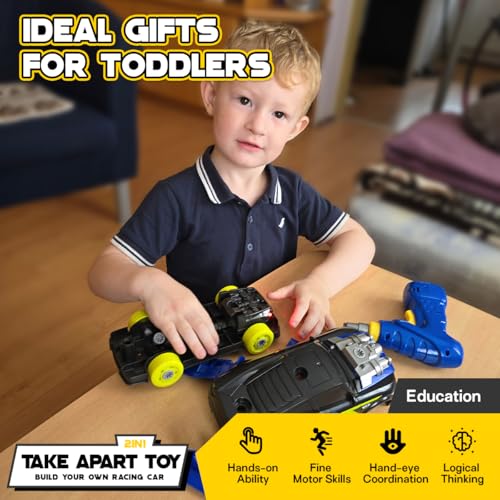 GILOBABY Take Apart Toys for Boys, STEM Building Set with Electric Drill