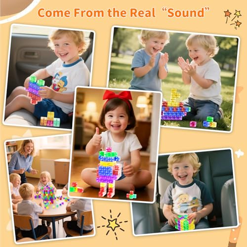 Magnetic Blocks 40PCS 1.34" Transparent Large Magnetic Building Cubes - style: Transparent-40PCS(1.34in)