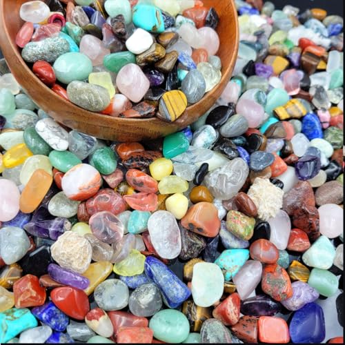 400Pcs 1.5lb Gemstones and Crystals Set,30Kinds+ Bulk Chips Crystals